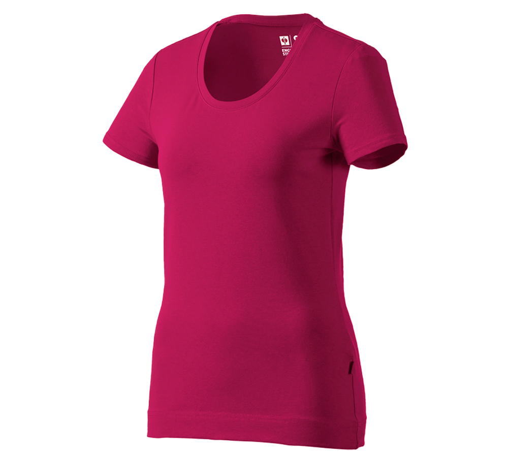 T-Shirts, Pullover & Skjorter: e.s. T-Shirt cotton stretch, damer + bær