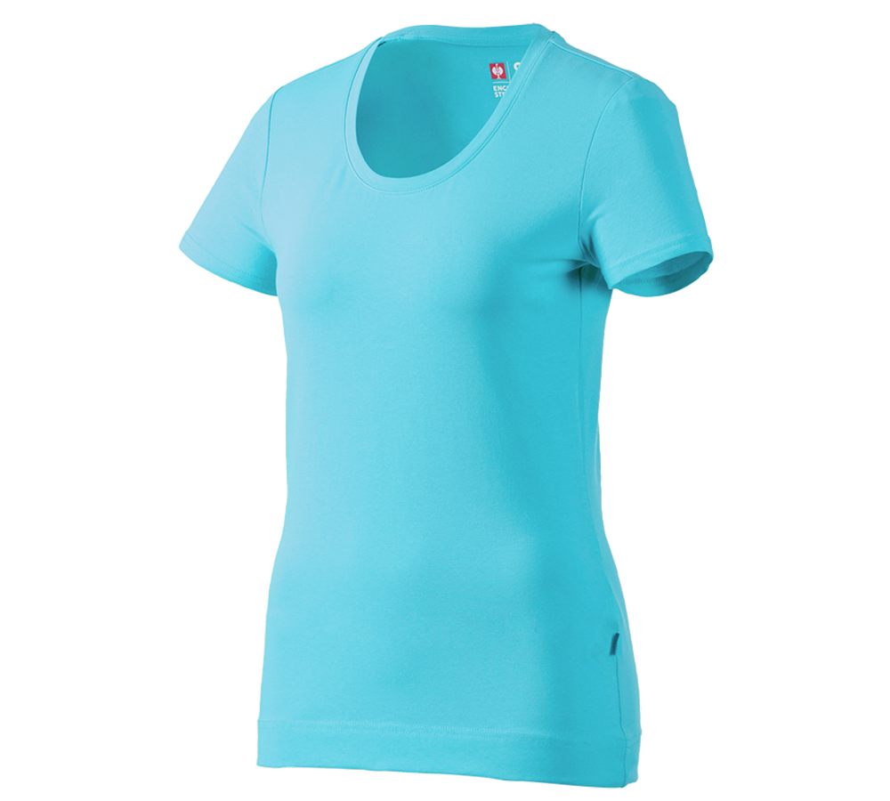 T-Shirts, Pullover & Skjorter: e.s. T-Shirt cotton stretch, damer + capri