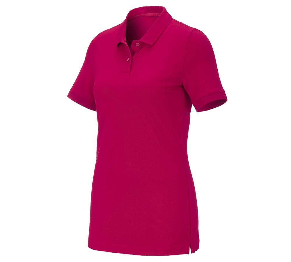 Gardening / Forestry / Farming: e.s. Pique-Polo cotton stretch, ladies' + berry