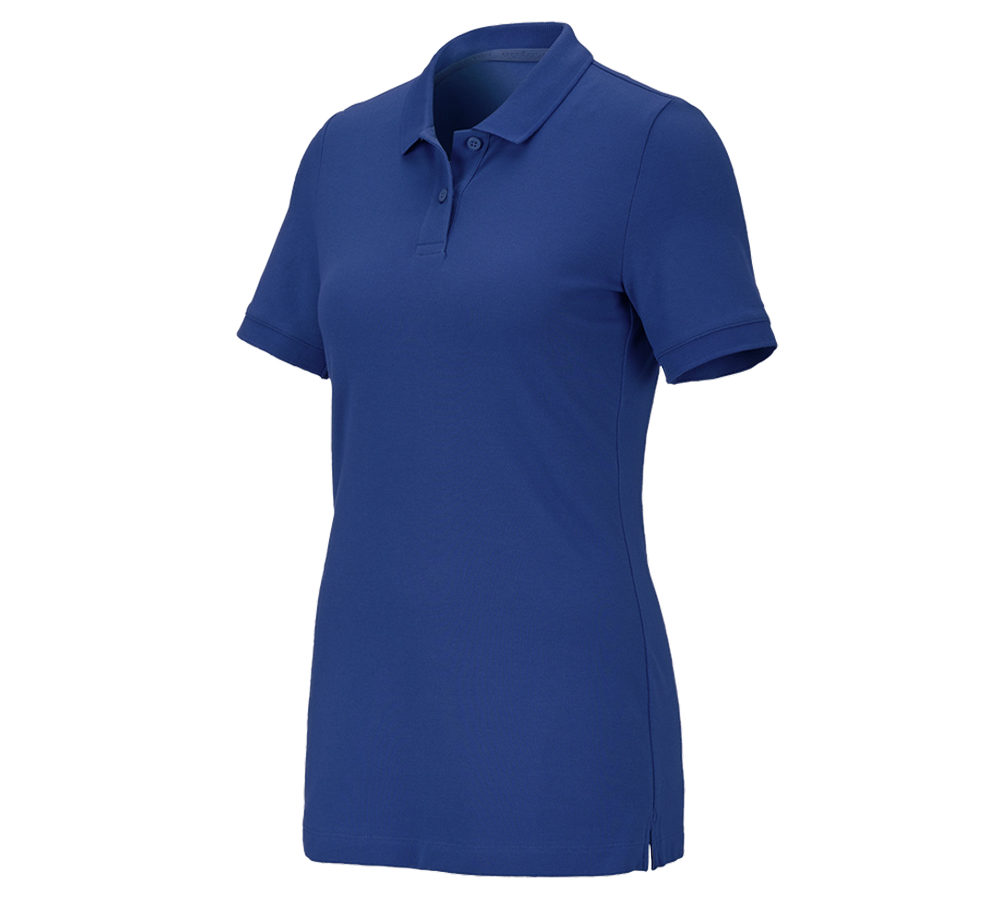 T-Shirts, Pullover & Skjorter: e.s. Pique-Polo cotton stretch, damer + kornblå