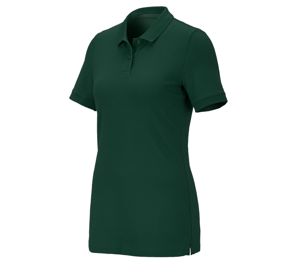 T-Shirts, Pullover & Skjorter: e.s. Pique-Polo cotton stretch, damer + grøn