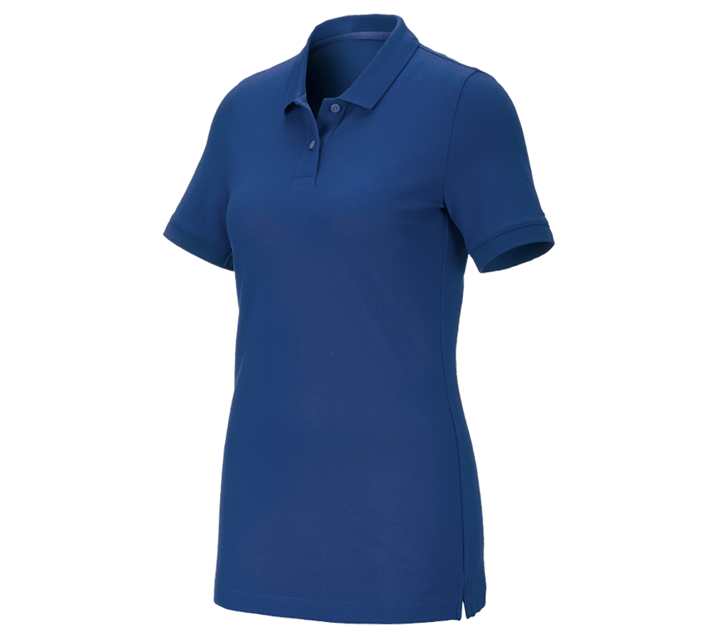 T-Shirts, Pullover & Skjorter: e.s. Pique-Polo cotton stretch, damer + alkaliblå