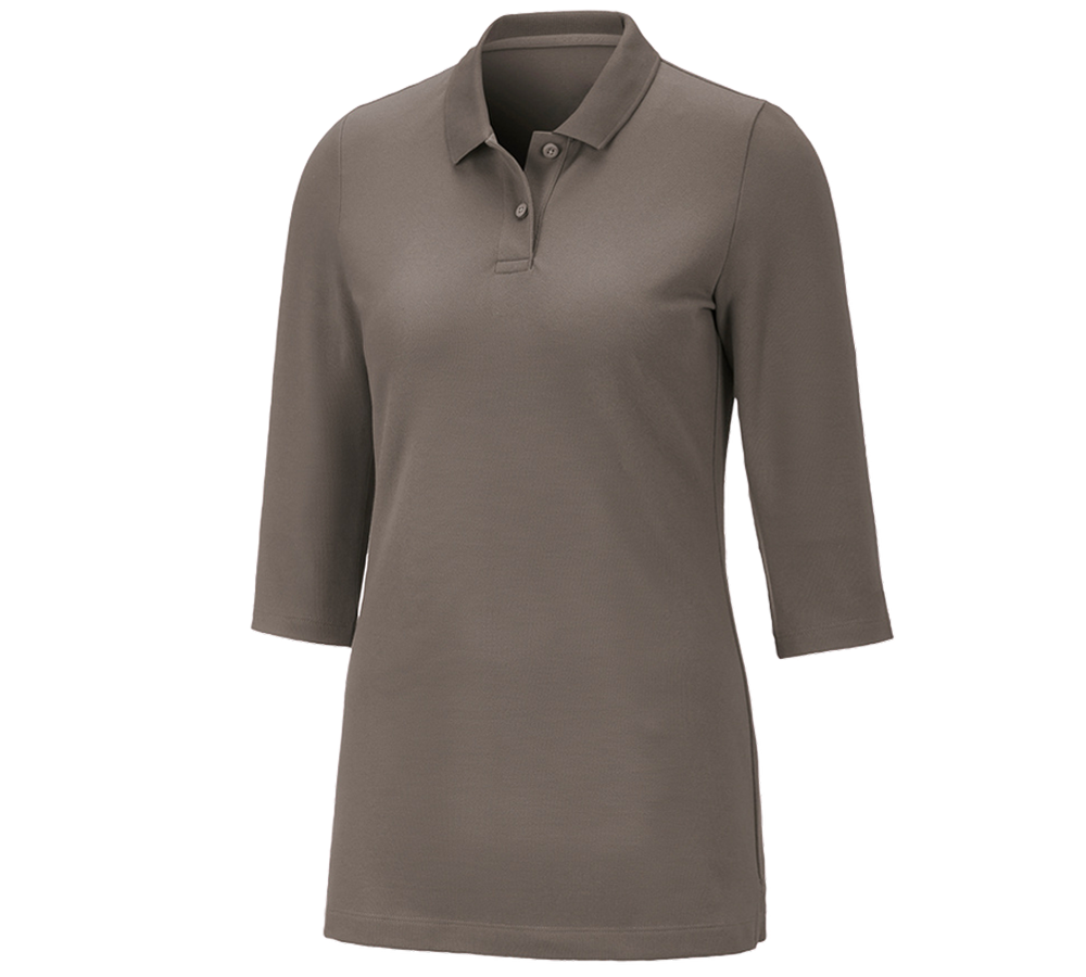 T-Shirts, Pullover & Skjorter: e.s. Pique-Polo 3/4-ærme cotton stretch, damer + sten