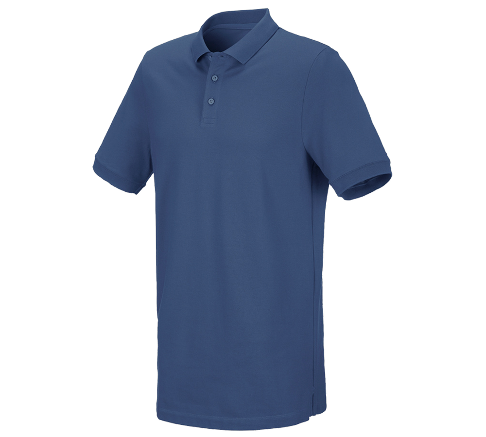 T-Shirts, Pullover & Skjorter: e.s. Piqué-Polo cotton stretch, long fit + kobolt