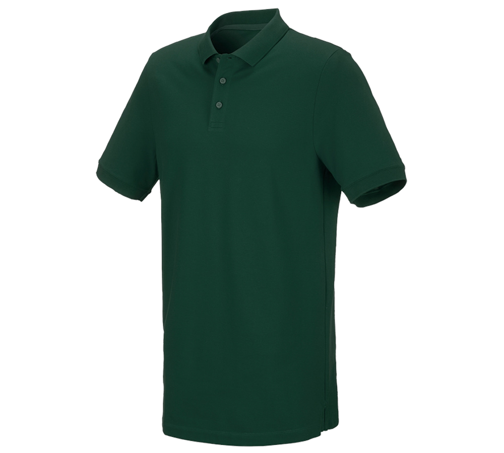 T-Shirts, Pullover & Skjorter: e.s. Piqué-Polo cotton stretch, long fit + grøn