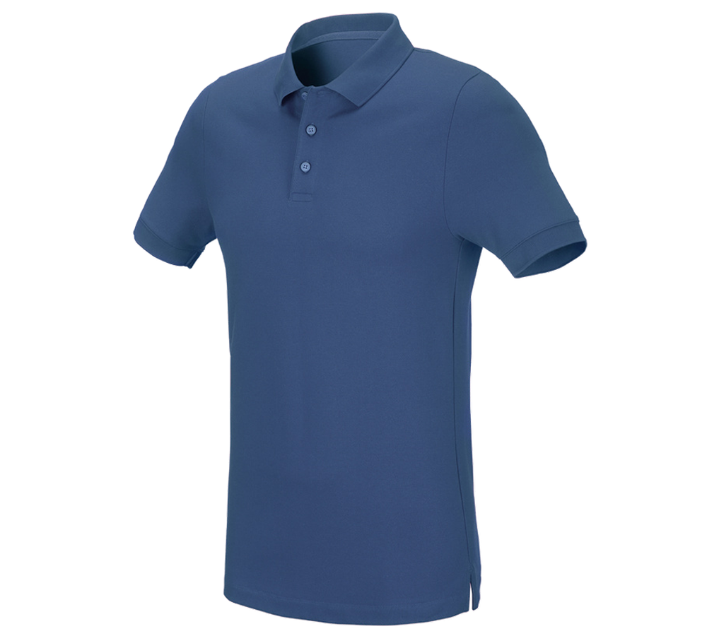 T-Shirts, Pullover & Skjorter: e.s. Pique-Polo cotton stretch, slim fit + kobolt