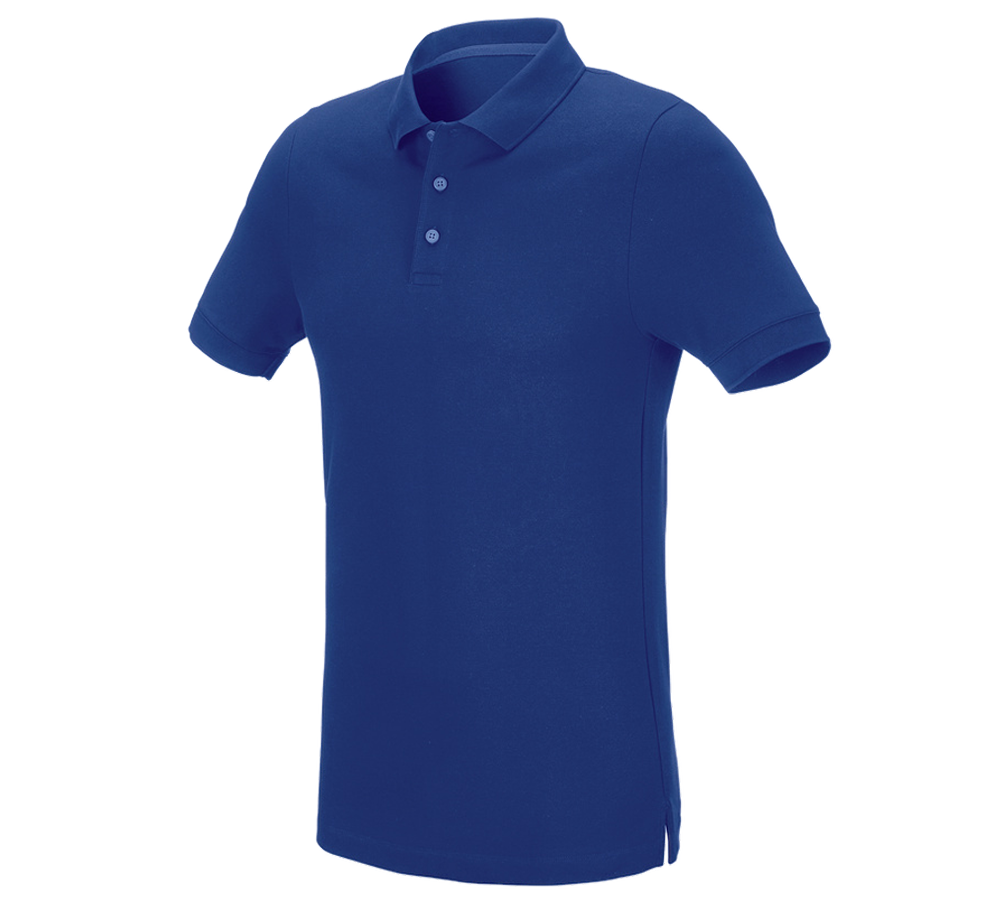 T-Shirts, Pullover & Skjorter: e.s. Pique-Polo cotton stretch, slim fit + kornblå