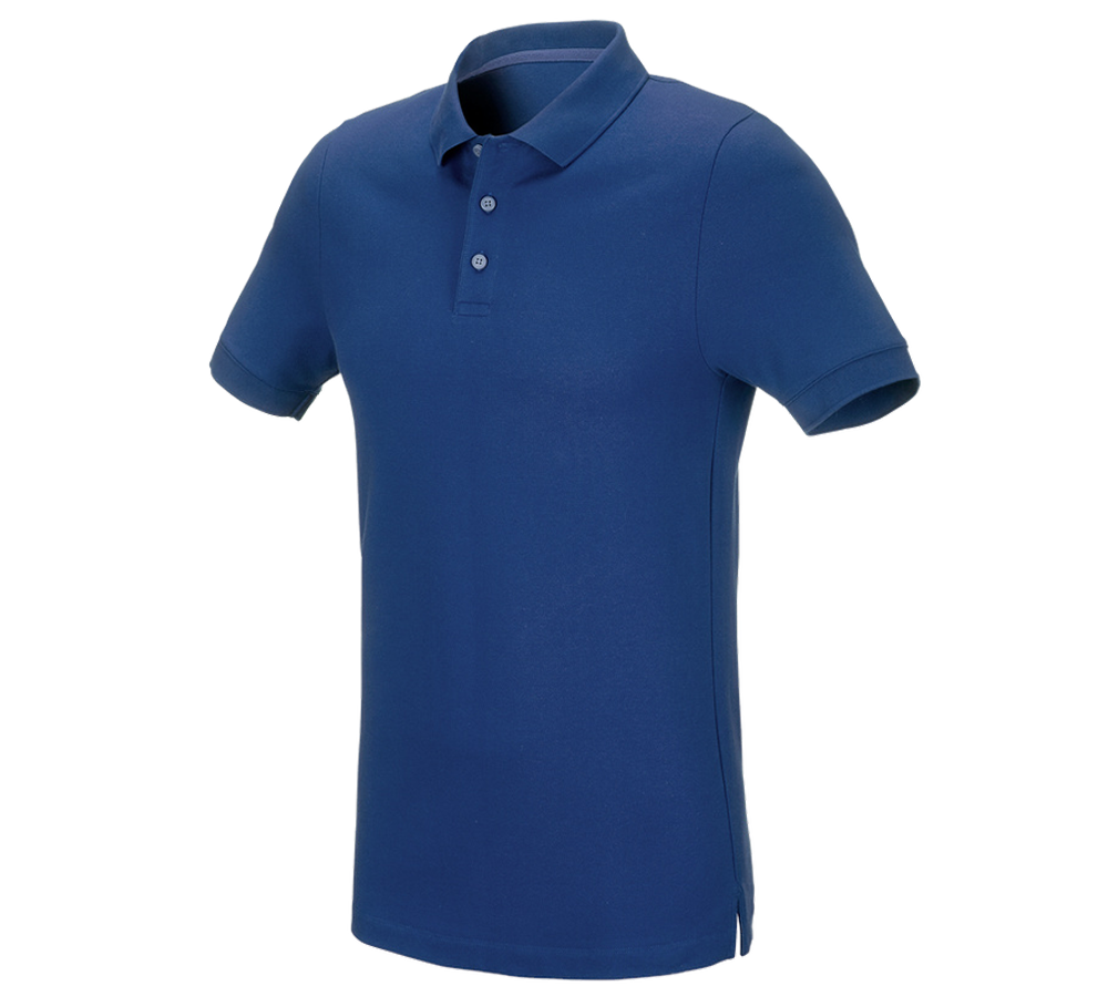 T-Shirts, Pullover & Skjorter: e.s. Pique-Polo cotton stretch, slim fit + alkaliblå
