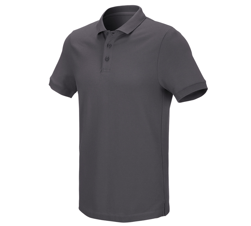T-Shirts, Pullover & Skjorter: e.s. Pique-Polo cotton stretch + antracit