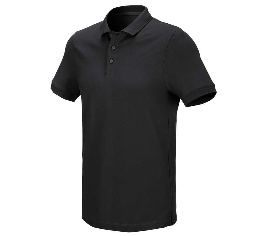 T-Shirts, Pullover & Skjorter: e.s. Pique-Polo cotton stretch + sort
