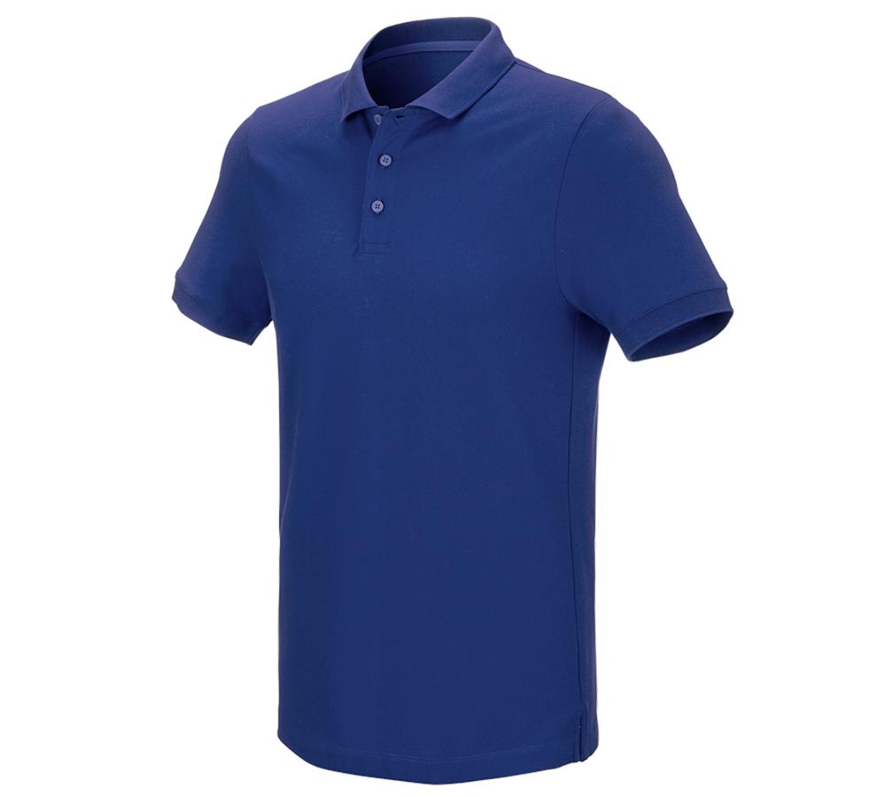 T-Shirts, Pullover & Skjorter: e.s. Pique-Polo cotton stretch + kornblå