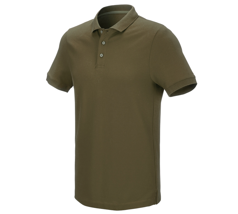 T-Shirts, Pullover & Skjorter: e.s. Pique-Polo cotton stretch + slamgrøn