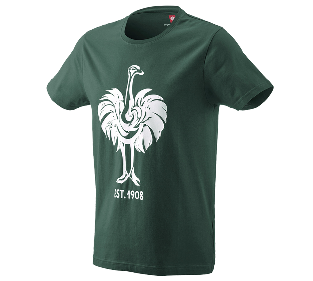 T-Shirts, Pullover & Skjorter: e.s. T-shirt 1908 + grøn/hvid