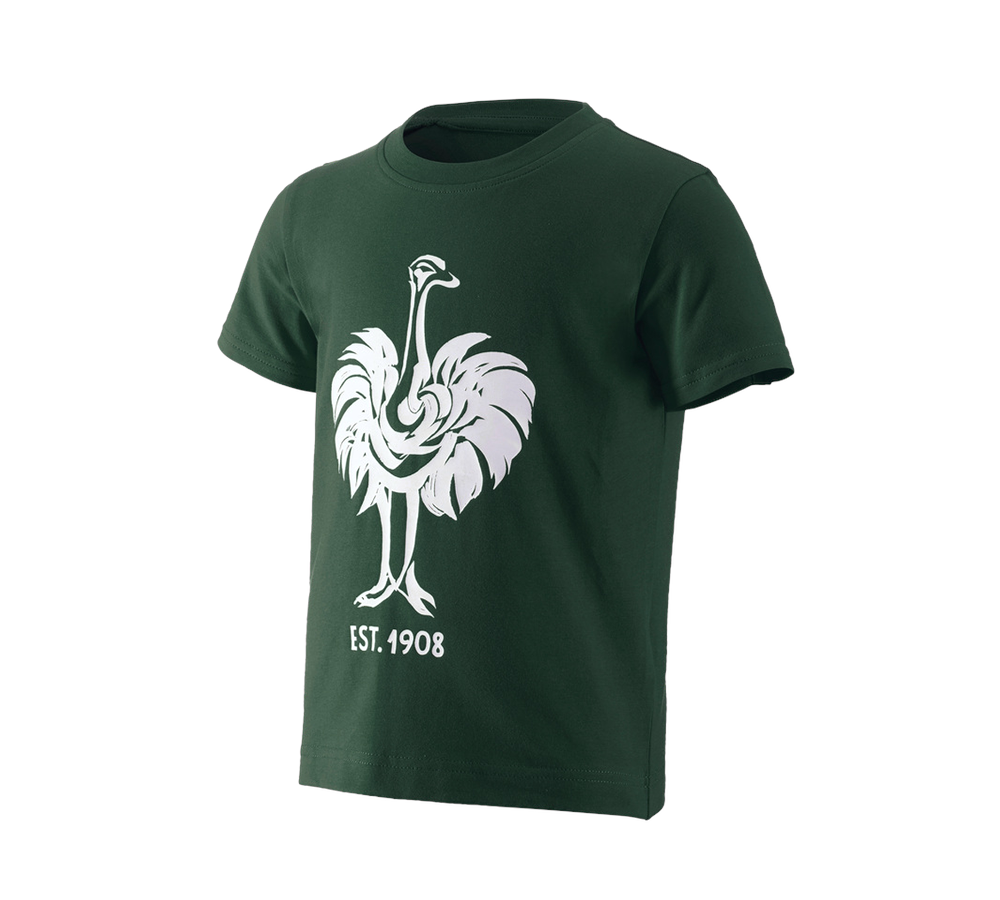 T-Shirts, Pullover & Skjorter: e.s. T-shirt 1908, børne + grøn/hvid