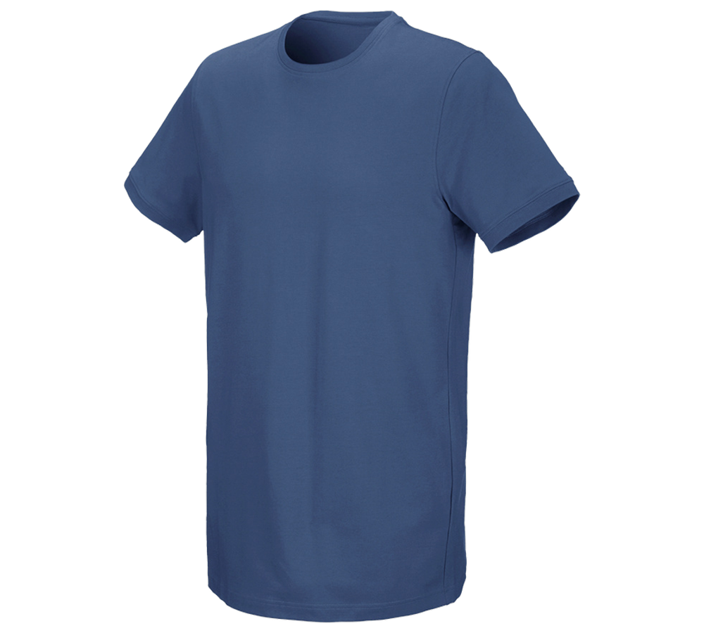 Topics: e.s. T-shirt cotton stretch, long fit + cobalt