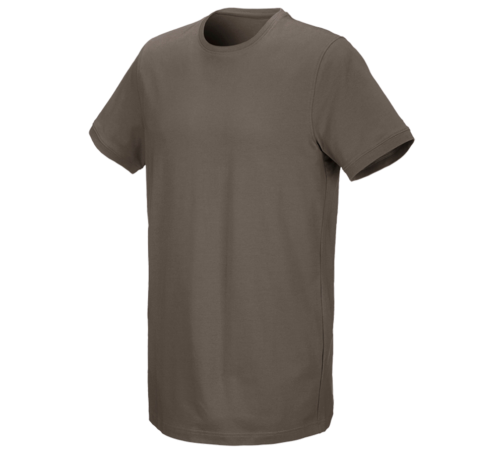 T-Shirts, Pullover & Skjorter: e.s. T-shirt cotton stretch, long fit + sten