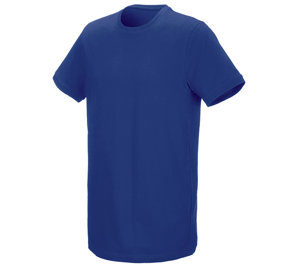 T-Shirts, Pullover & Skjorter: e.s. T-shirt cotton stretch, long fit + kornblå