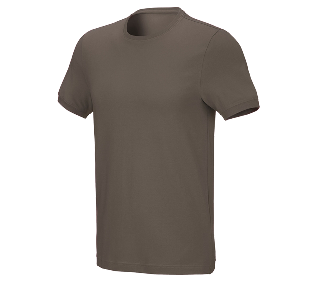 Gardening / Forestry / Farming: e.s. T-shirt cotton stretch, slim fit + stone