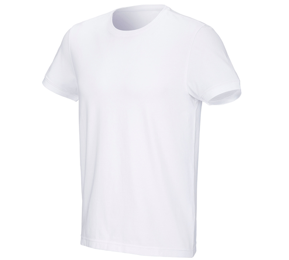 T-Shirts, Pullover & Skjorter: e.s. T-shirt cotton stretch + hvid
