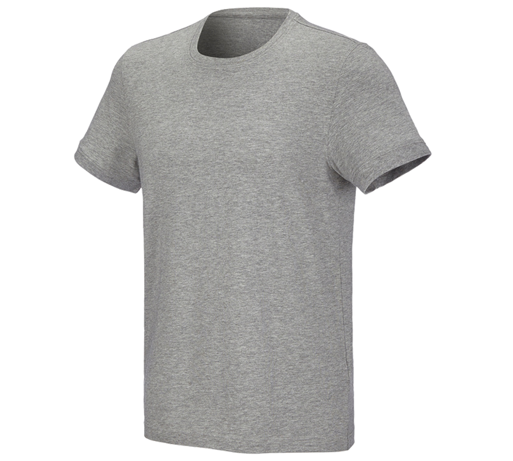 T-Shirts, Pullover & Skjorter: e.s. T-shirt cotton stretch + gråmeleret