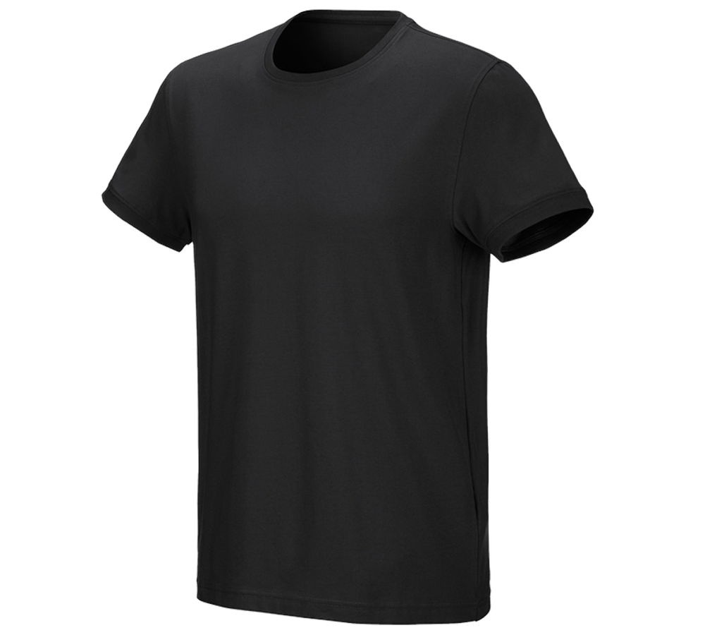 T-Shirts, Pullover & Skjorter: e.s. T-shirt cotton stretch + sort