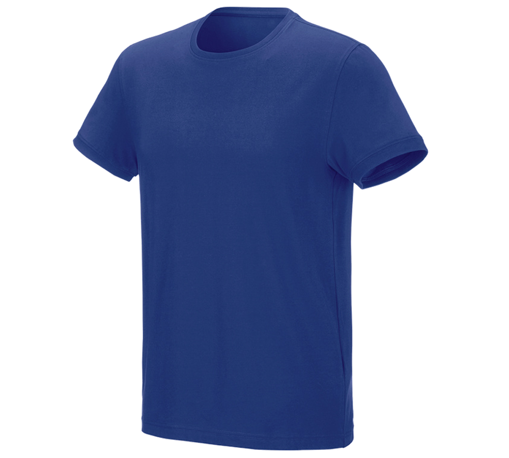 T-Shirts, Pullover & Skjorter: e.s. T-shirt cotton stretch + kornblå