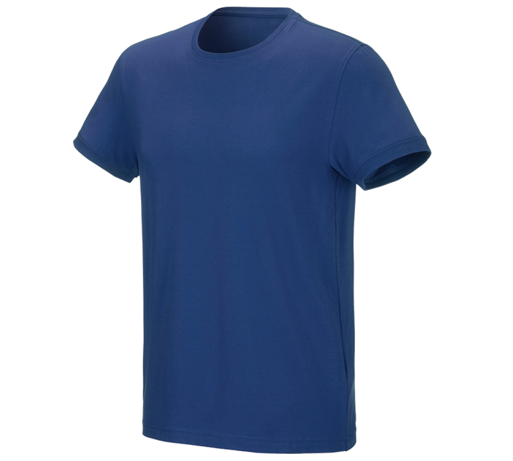 T-Shirts, Pullover & Skjorter: e.s. T-shirt cotton stretch + alkaliblå