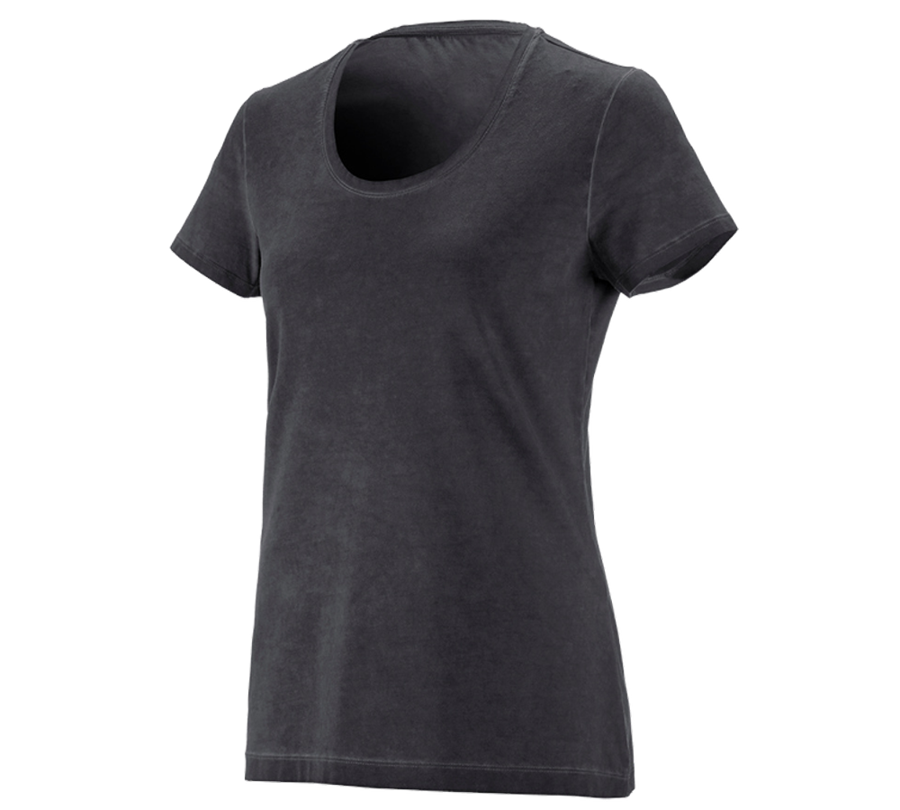 T-Shirts, Pullover & Skjorter: e.s. T-Shirt vintage cotton stretch, damer + oxidsort vintage