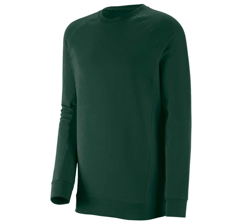 Plumbers / Installers: e.s. Sweatshirt cotton stretch, long fit + green