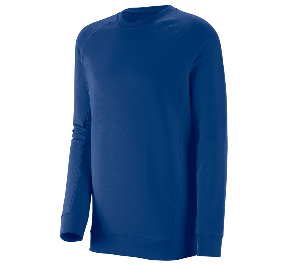 T-Shirts, Pullover & Skjorter: e.s. Sweatshirt cotton stretch, long fit + kornblå