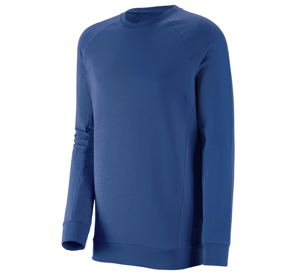 T-Shirts, Pullover & Skjorter: e.s. Sweatshirt cotton stretch, long fit + alkaliblå