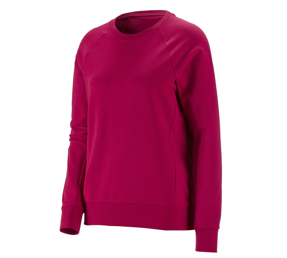 Topics: e.s. Sweatshirt cotton stretch, ladies' + berry