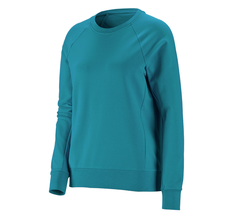 T-Shirts, Pullover & Skjorter: e.s. Sweatshirt cotton stretch, damer + ocean