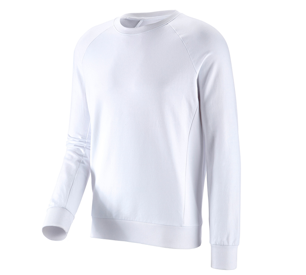 T-Shirts, Pullover & Skjorter: e.s. Sweatshirt cotton stretch + hvid