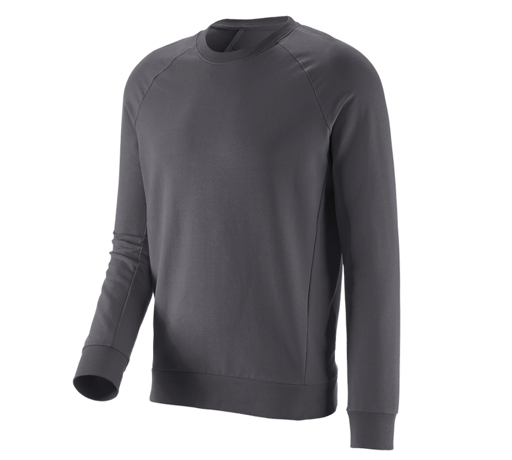 T-Shirts, Pullover & Skjorter: e.s. Sweatshirt cotton stretch + antracit