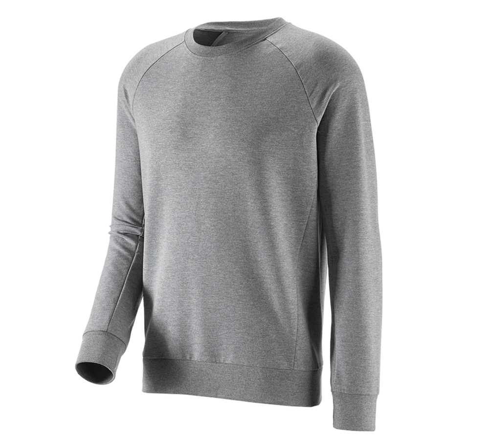 T-Shirts, Pullover & Skjorter: e.s. Sweatshirt cotton stretch + gråmeleret