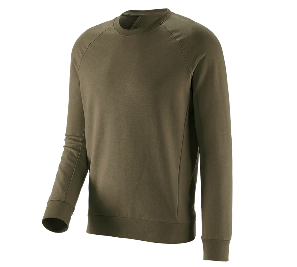 T-Shirts, Pullover & Skjorter: e.s. Sweatshirt cotton stretch + slamgrøn