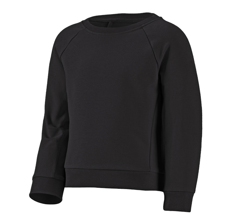 T-Shirts, Pullover & Skjorter: e.s. Sweatshirt cotton stretch, børne + sort