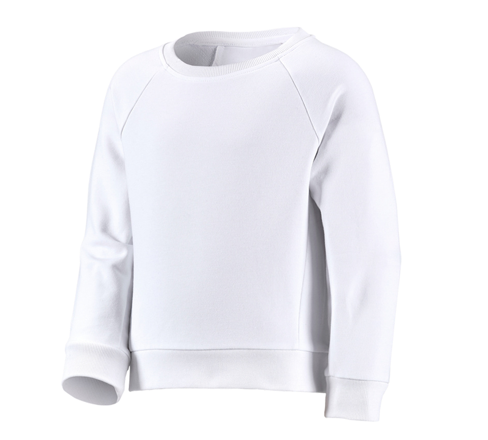 T-Shirts, Pullover & Skjorter: e.s. Sweatshirt cotton stretch, børne + hvid