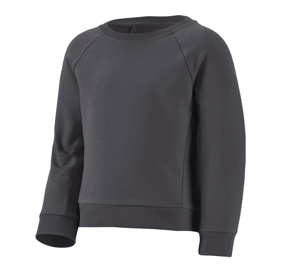 T-Shirts, Pullover & Skjorter: e.s. Sweatshirt cotton stretch, børne + antracit