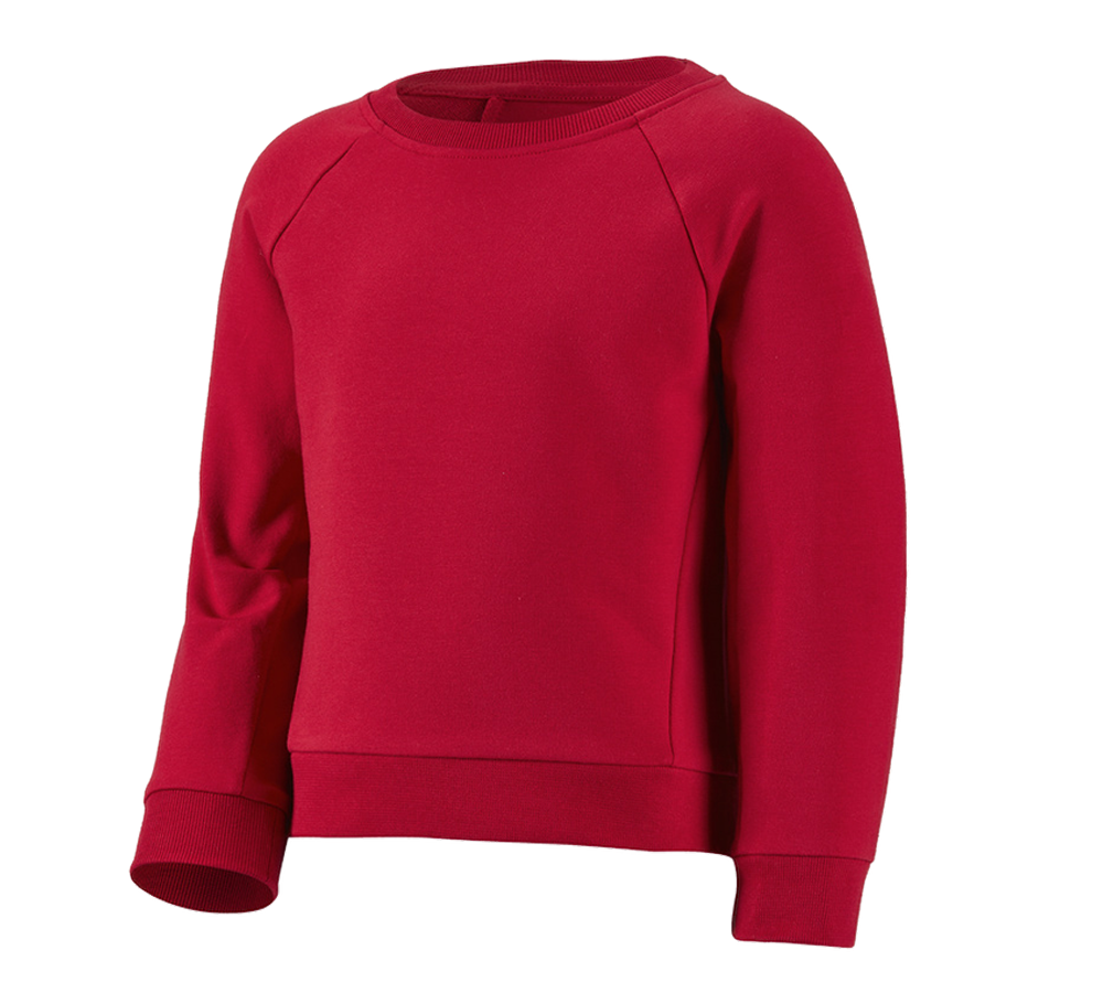 Topics: e.s. Sweatshirt cotton stretch, children's + fiery red