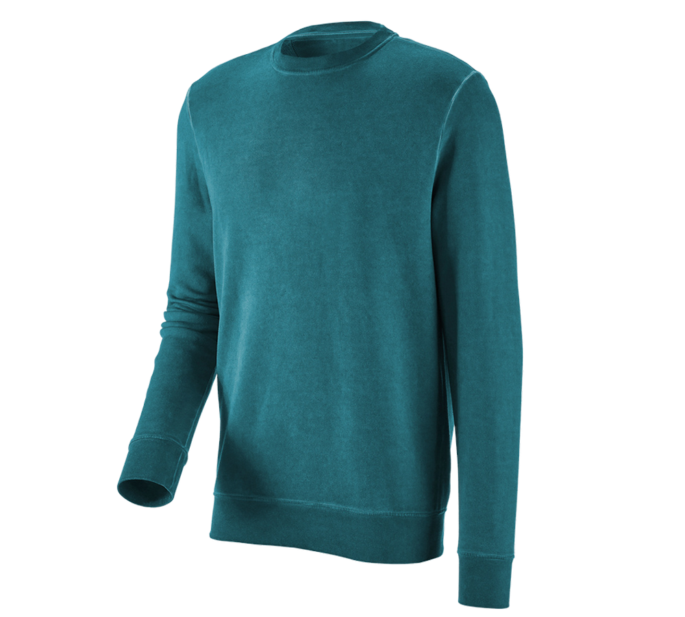 T-Shirts, Pullover & Skjorter: e.s. Sweatshirt vintage poly cotton + mørk cyan vintage