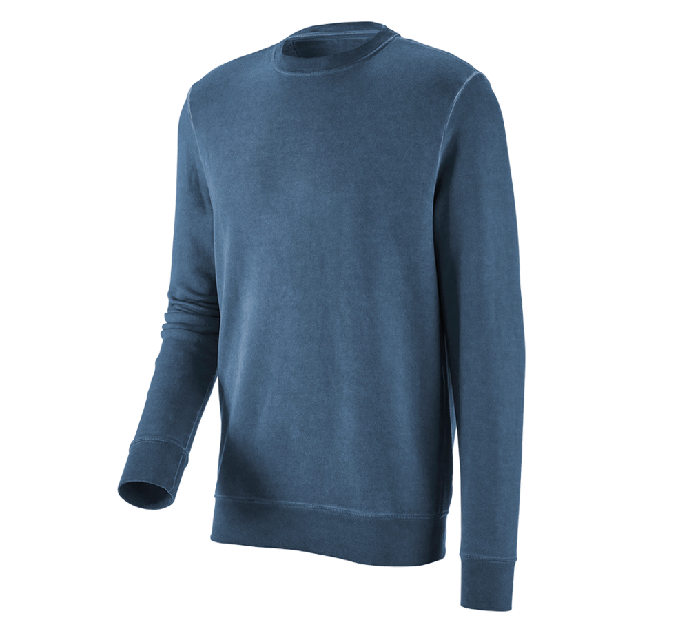 T-Shirts, Pullover & Skjorter: e.s. Sweatshirt vintage poly cotton + antikblå vintage