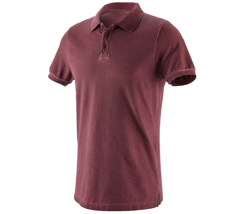 T-Shirts, Pullover & Skjorter: e.s. Polo-Shirt vintage cotton stretch + rubin vintage