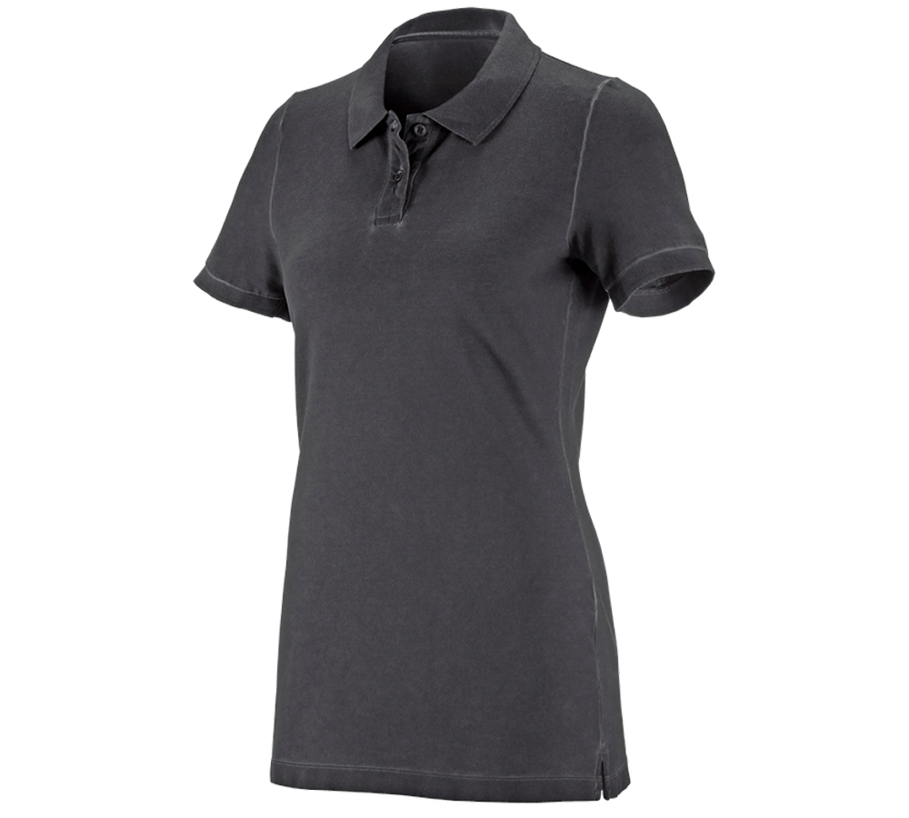 T-Shirts, Pullover & Skjorter: e.s. Polo-Shirt vintage cotton stretch, damer + oxidsort vintage
