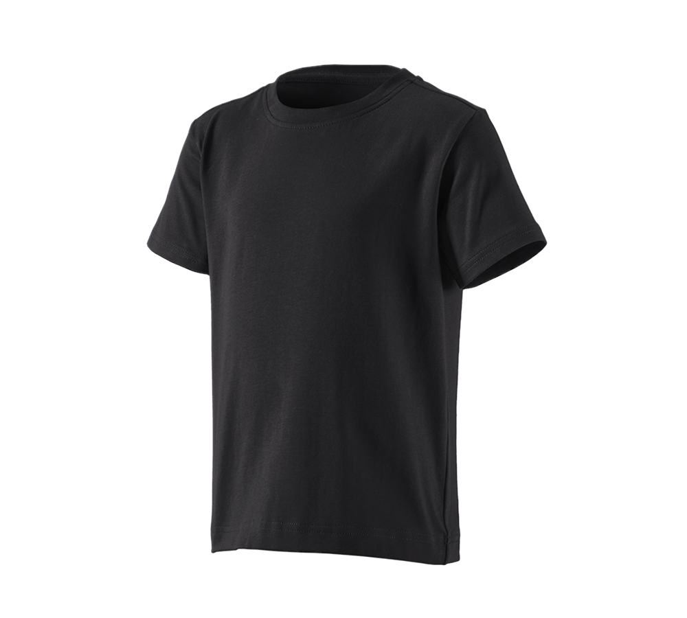 T-Shirts, Pullover & Skjorter: e.s. T-shirt cotton stretch, børne + sort
