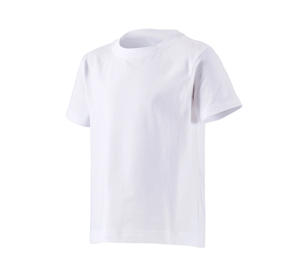 T-Shirts, Pullover & Skjorter: e.s. T-shirt cotton stretch, børne + hvid