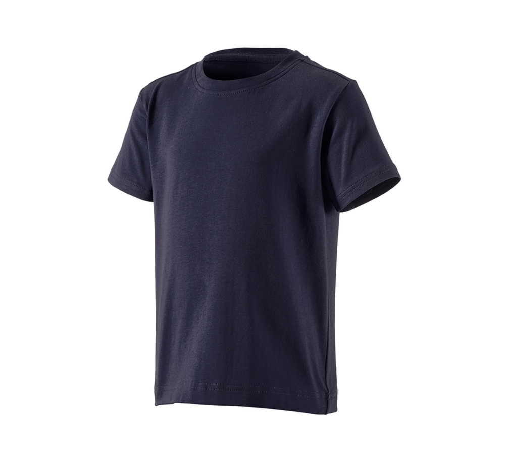 T-Shirts, Pullover & Skjorter: e.s. T-shirt cotton stretch, børne + mørkeblå