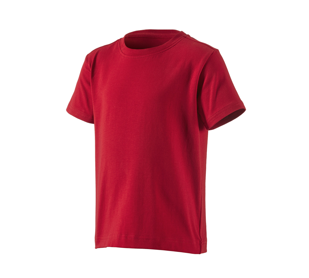 Emner: e.s. T-shirt cotton stretch, børne + ildrød