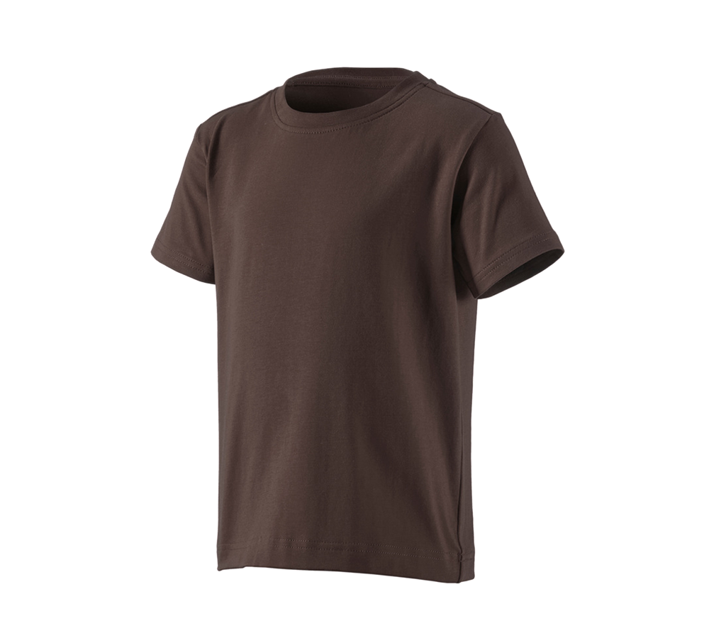 Emner: e.s. T-shirt cotton stretch, børne + kastanje